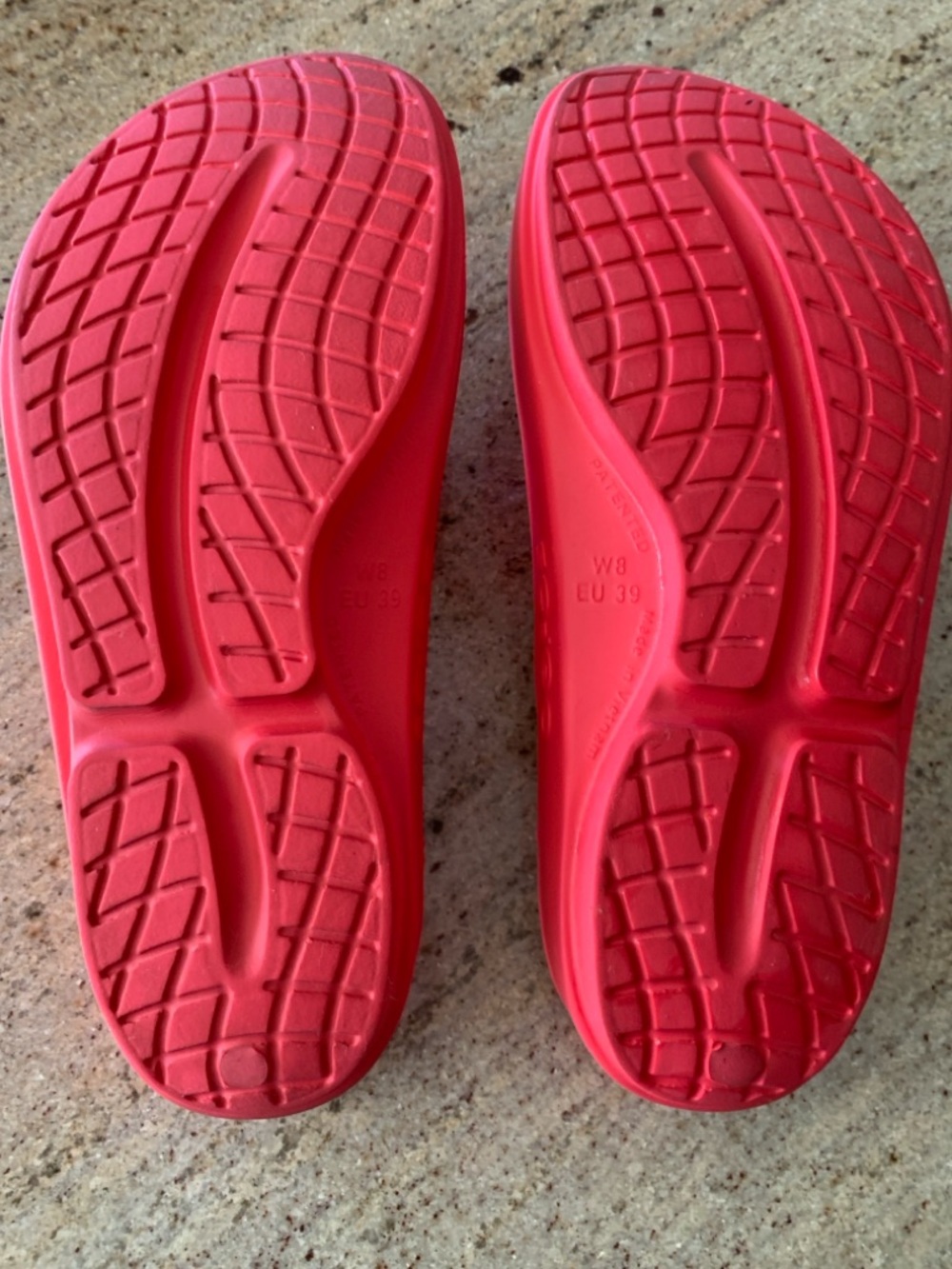 OOFOS Bright Coral Flip Sandals - Picture 2 of 2